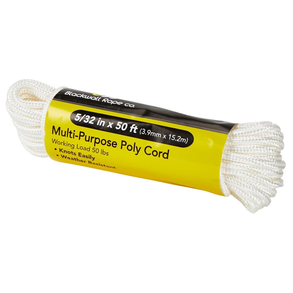 Blackwall Rope Co. 5/32" Multi-Purpose Poly Cord, 50'