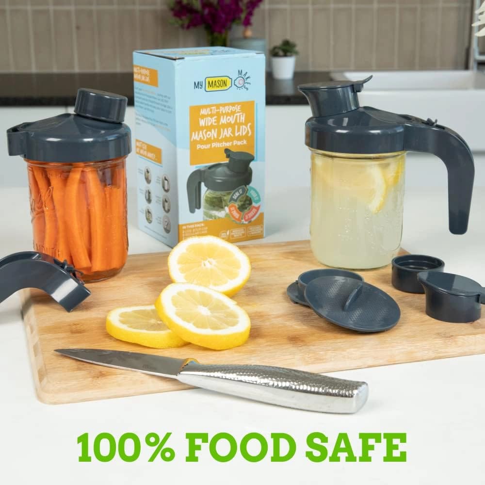 Nourished Essentials Mason Jar Drinking Lids and Pour Spout Lid