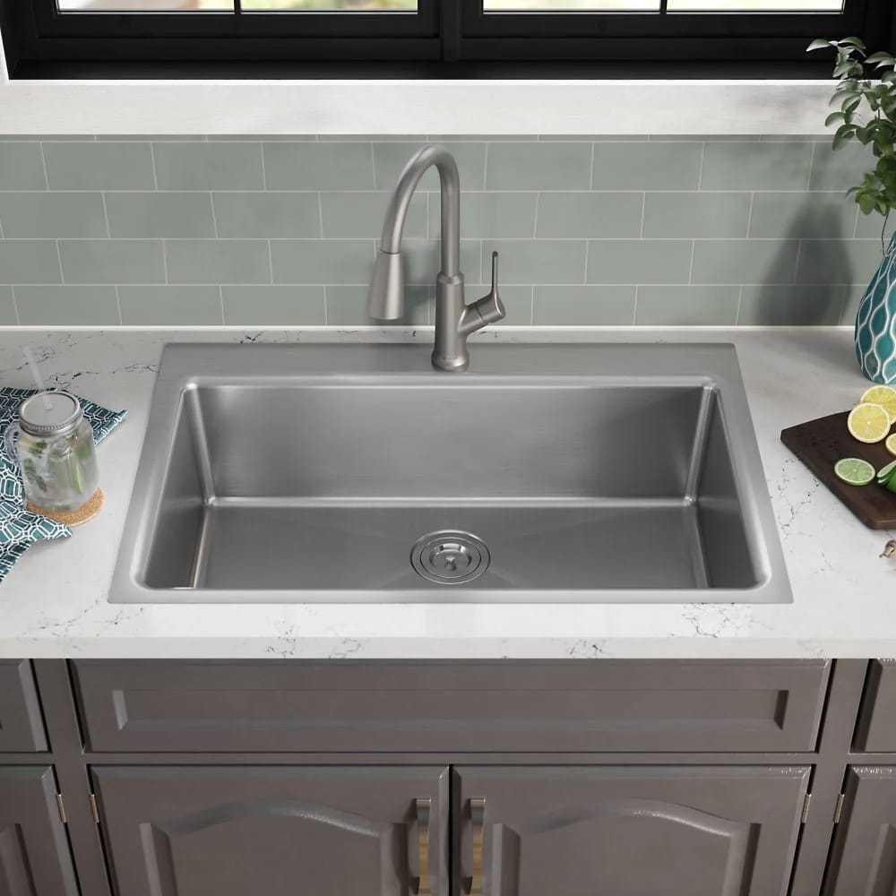 Elkay Single Hole Pull-Down Kitchen Faucet, Lustrous Steel