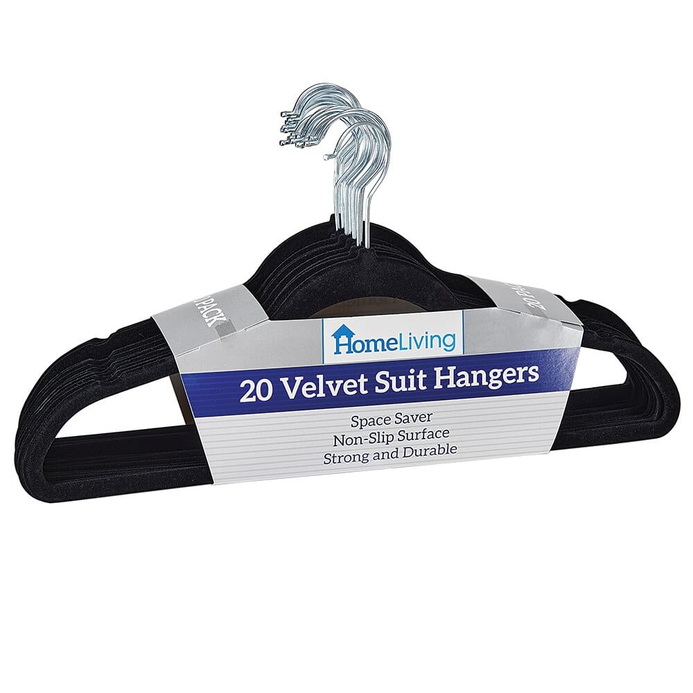 HomeLiving Velvet Suit Hangers, 20 Count