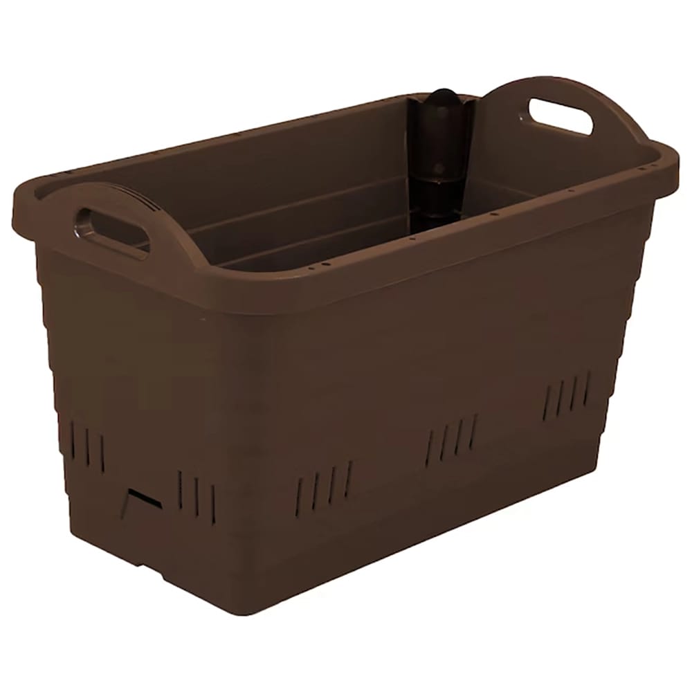 JEJ Astage 24" Deluxe Rectangle Indoor/Outdoor Planter, Dark Brown