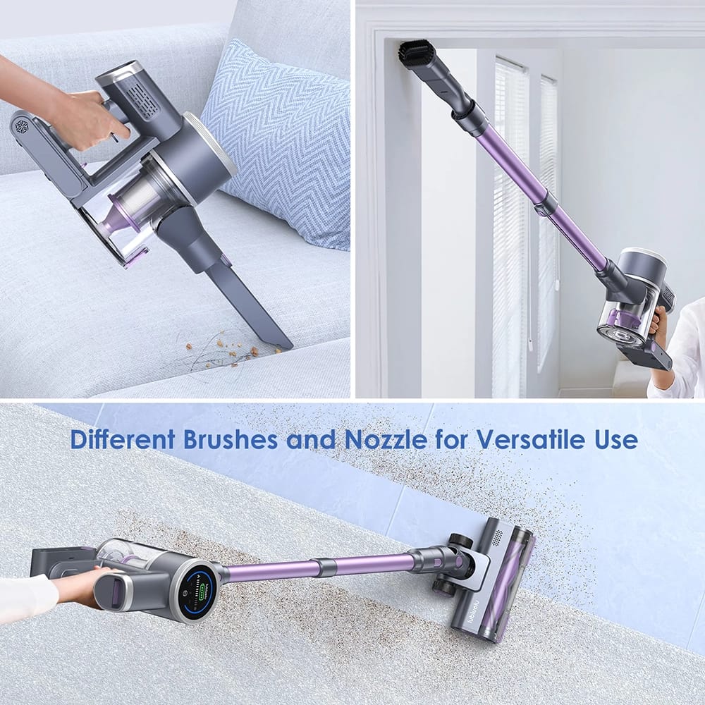 Lubluelu Cordless Vacuum Cleaner, Purple/Black