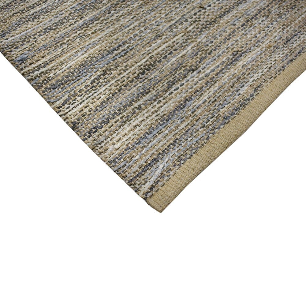 Handwoven 5' x 8' Chenille and Jute Area Rug with Non-Skid Backing
