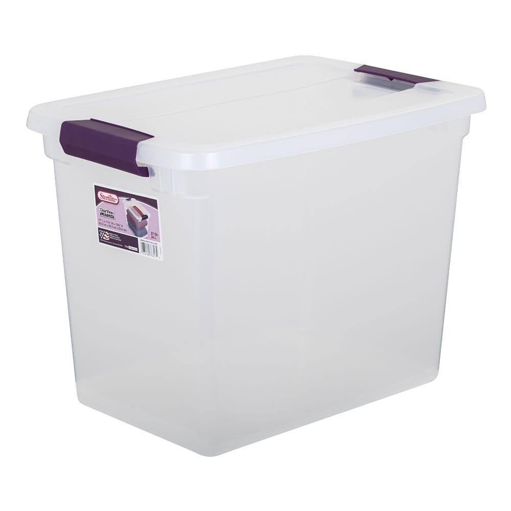 Sterilite ClearView Latch Top Storage Box, 27 qt