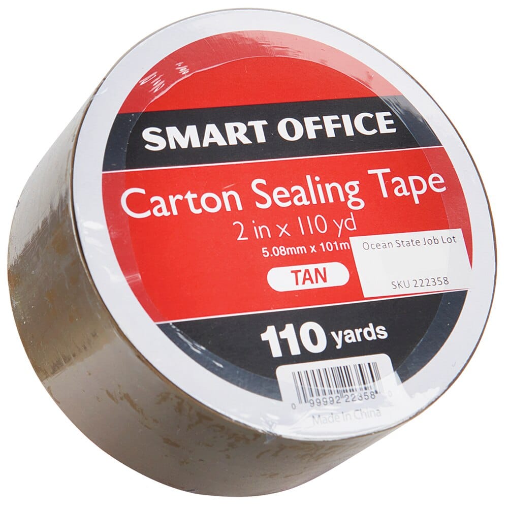 Smart Office Carton Sealing Tape, 110 yds