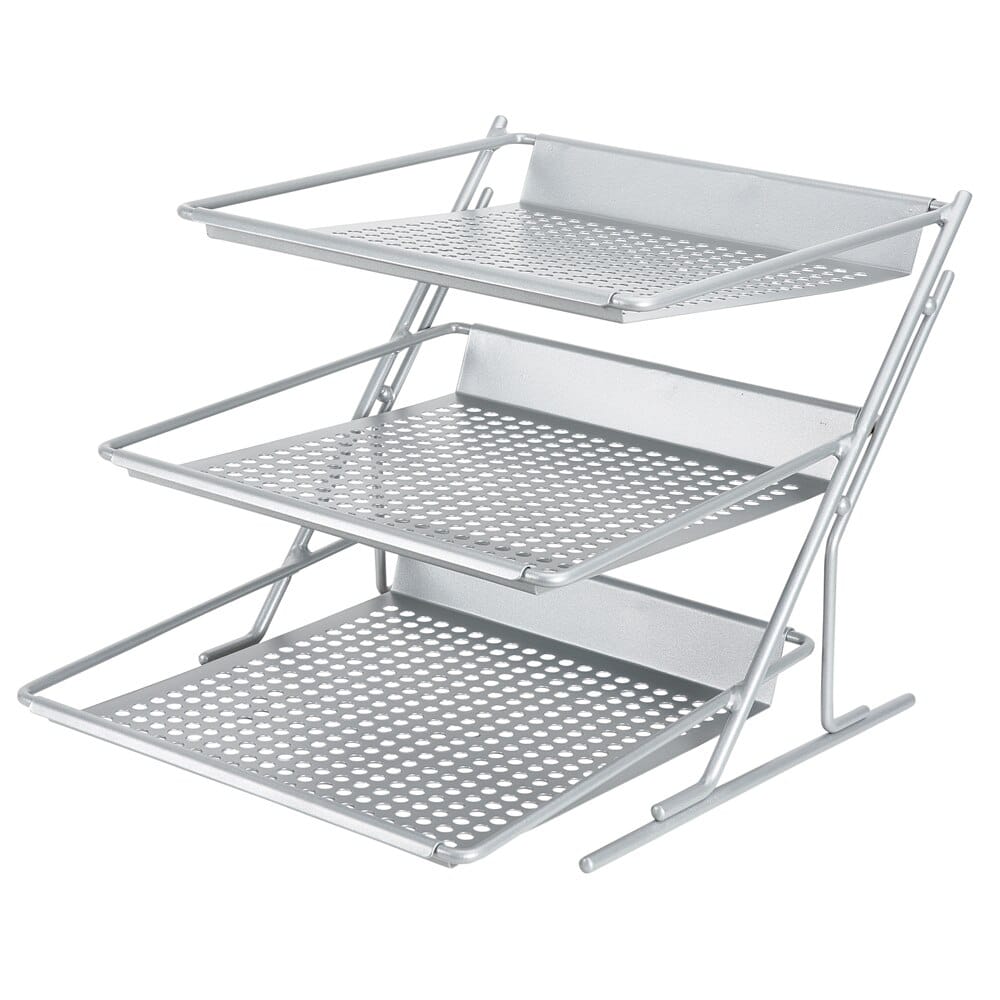 Oneida 3-Tier Display Stand with Mesh Shelves