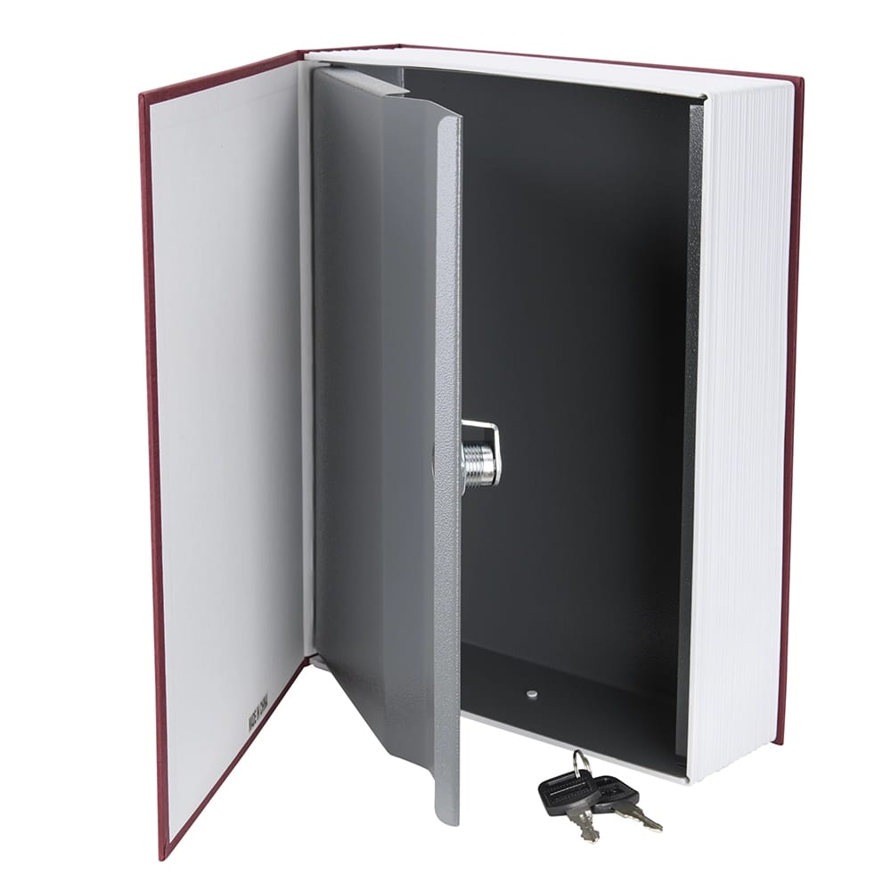 Dictionary Book Safe Box with Key Lock, Red