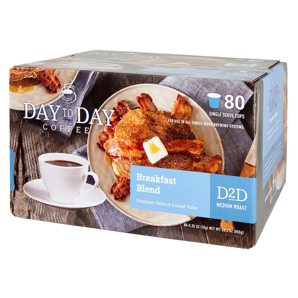 Day to Day Medium Roast Breakfast Blend Coffee, 80 Count