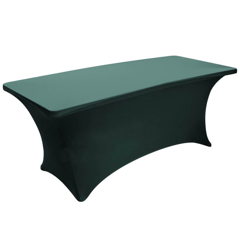 Carlisle Snap Drape Budget Stretch Table Cover, 6' x 30" x 30", Hunter Green