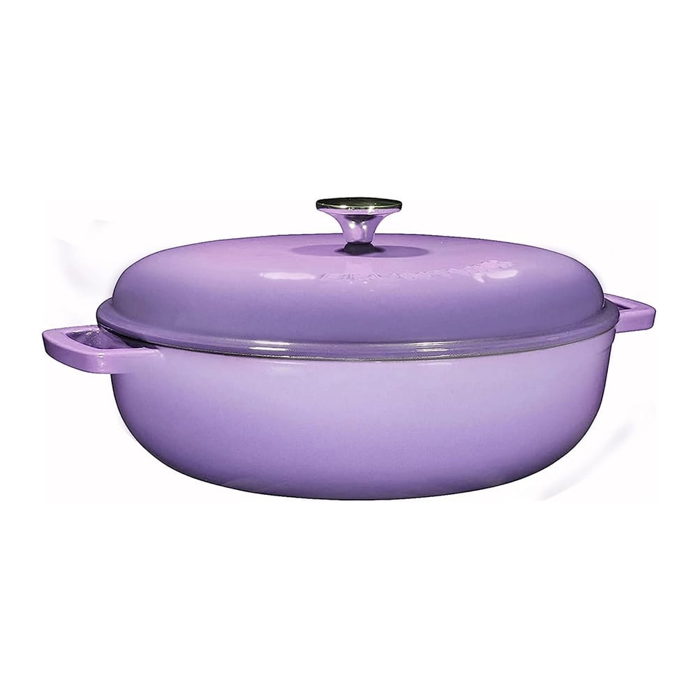 Bruntmor 4.5 Quart Pre-Seasoned Cast Iron Dutch Oven, Purple