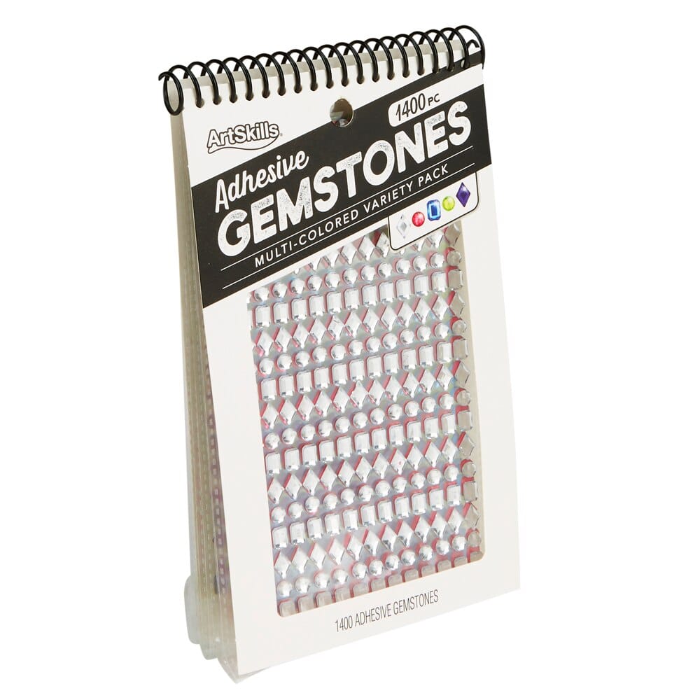 ArtSkills Multi-Colored Variety Adhesive Gemstones, 1400 Pieces