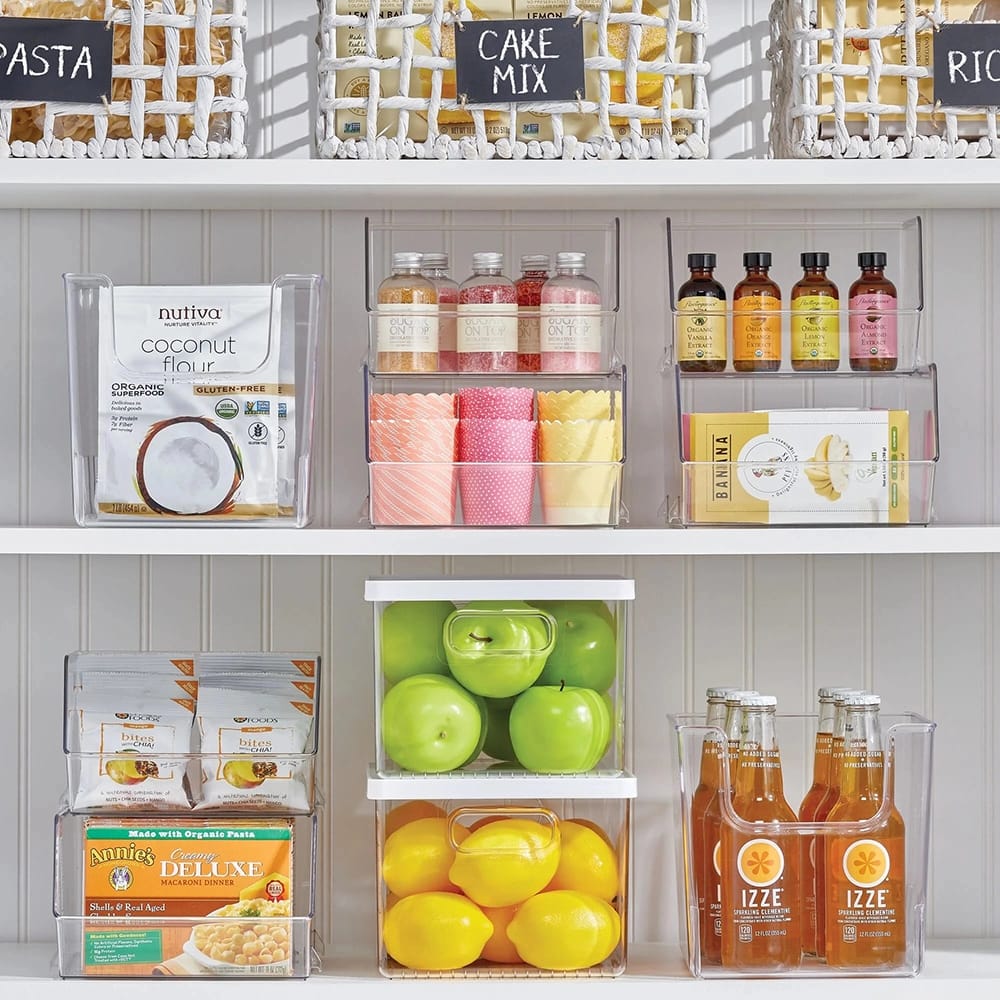 mDesign Kitchen Storage Organizer Bin, 8 Pack