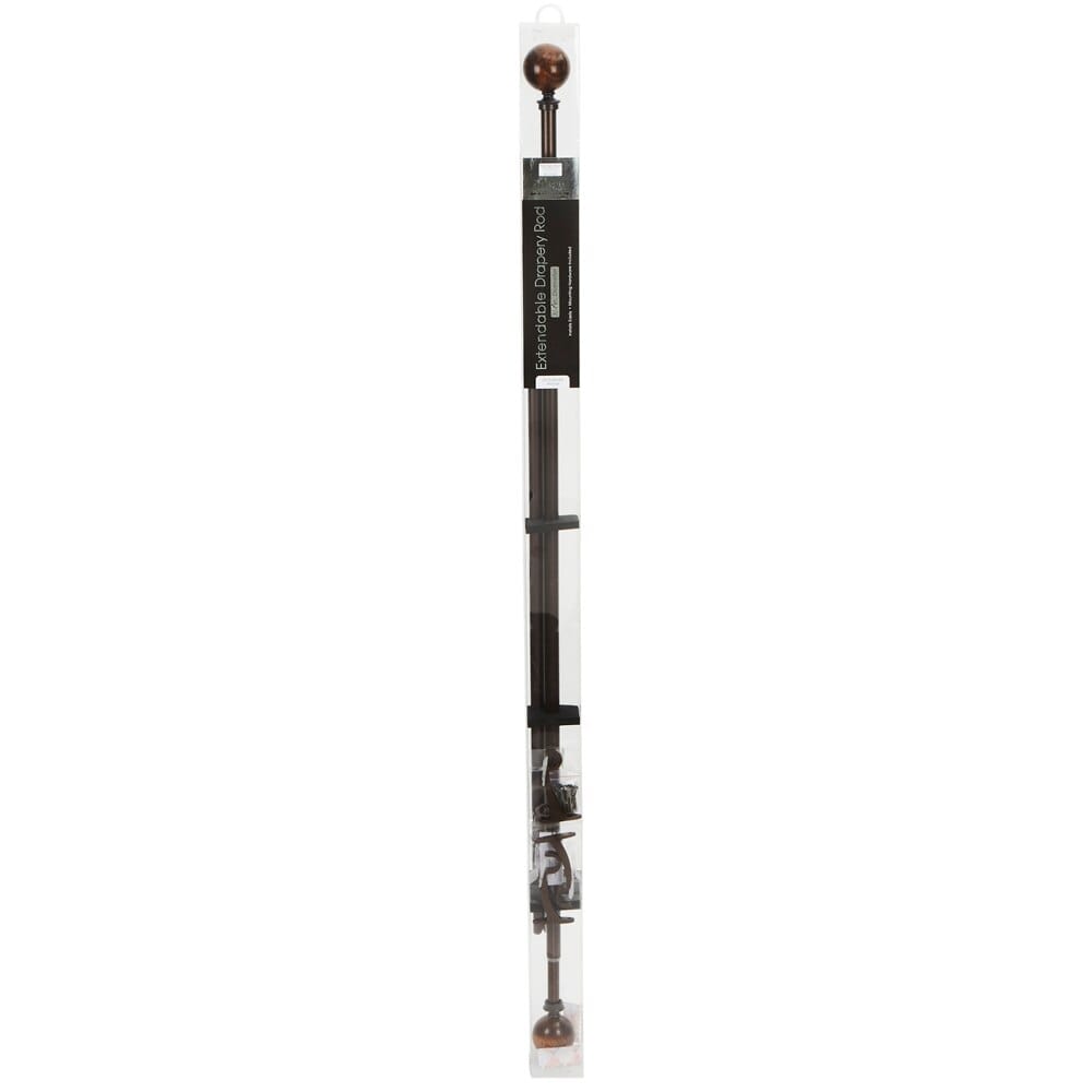 Oil-Rubbed Bronze 44" - 108" Extendable Drapery Rod, 3/4"