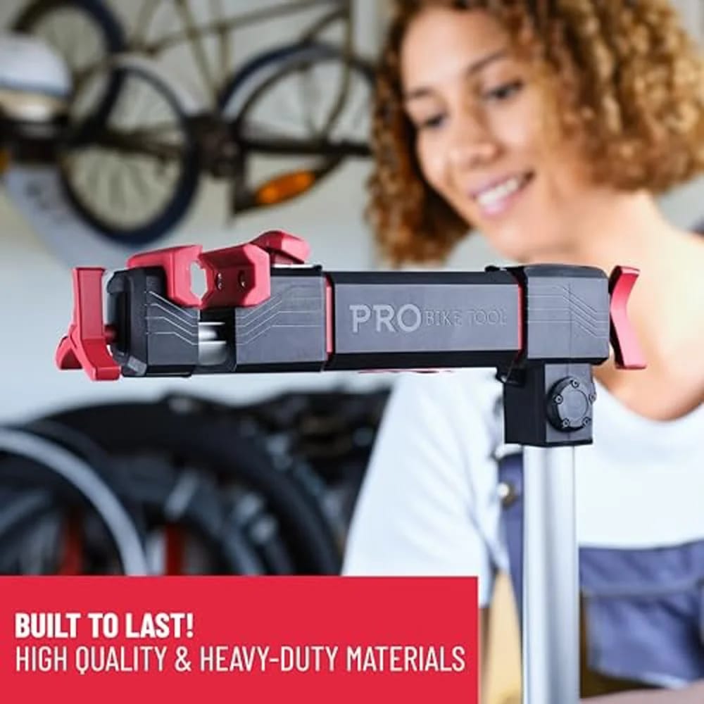 PRO BIKE TOOL Bike Repair Stand, Red/Silver