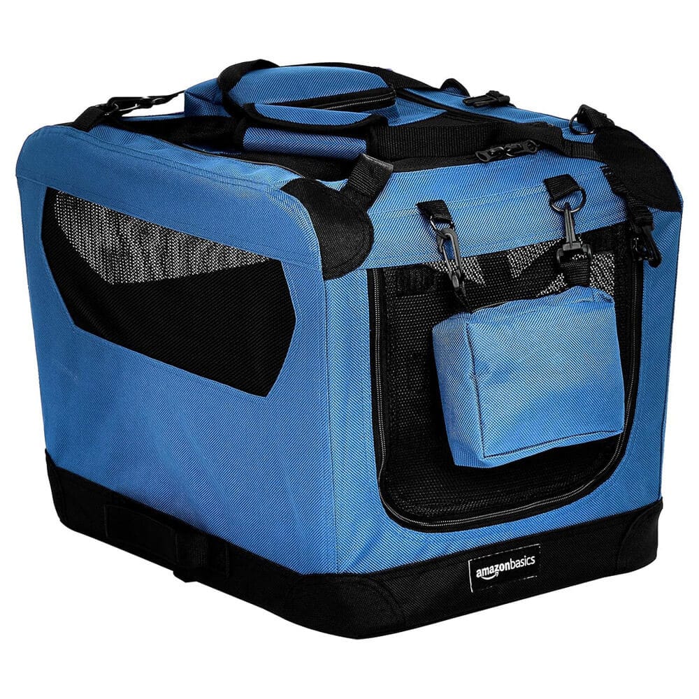 Foldable Soft-Sided Pet Carrier, 36" x 24" x 24", Blue