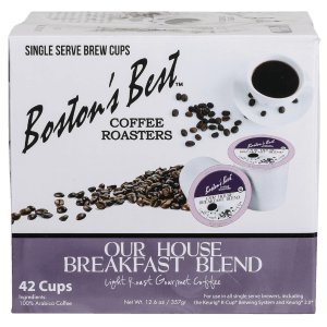 Boston's Best Light Roast Breakfast Blend Gourmet Coffee Cups, 42 Count