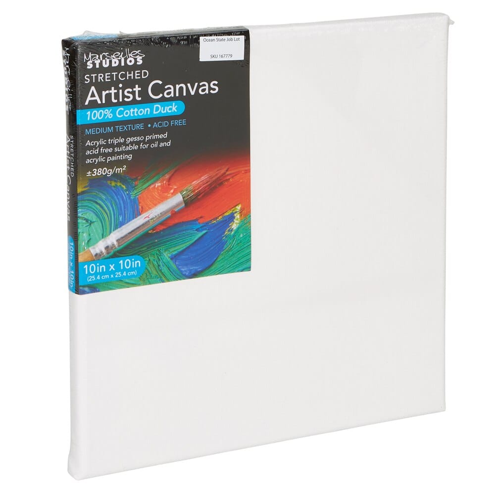 Marseilles Studios Stretched Cotton Artist Canvas, 10" x 10"