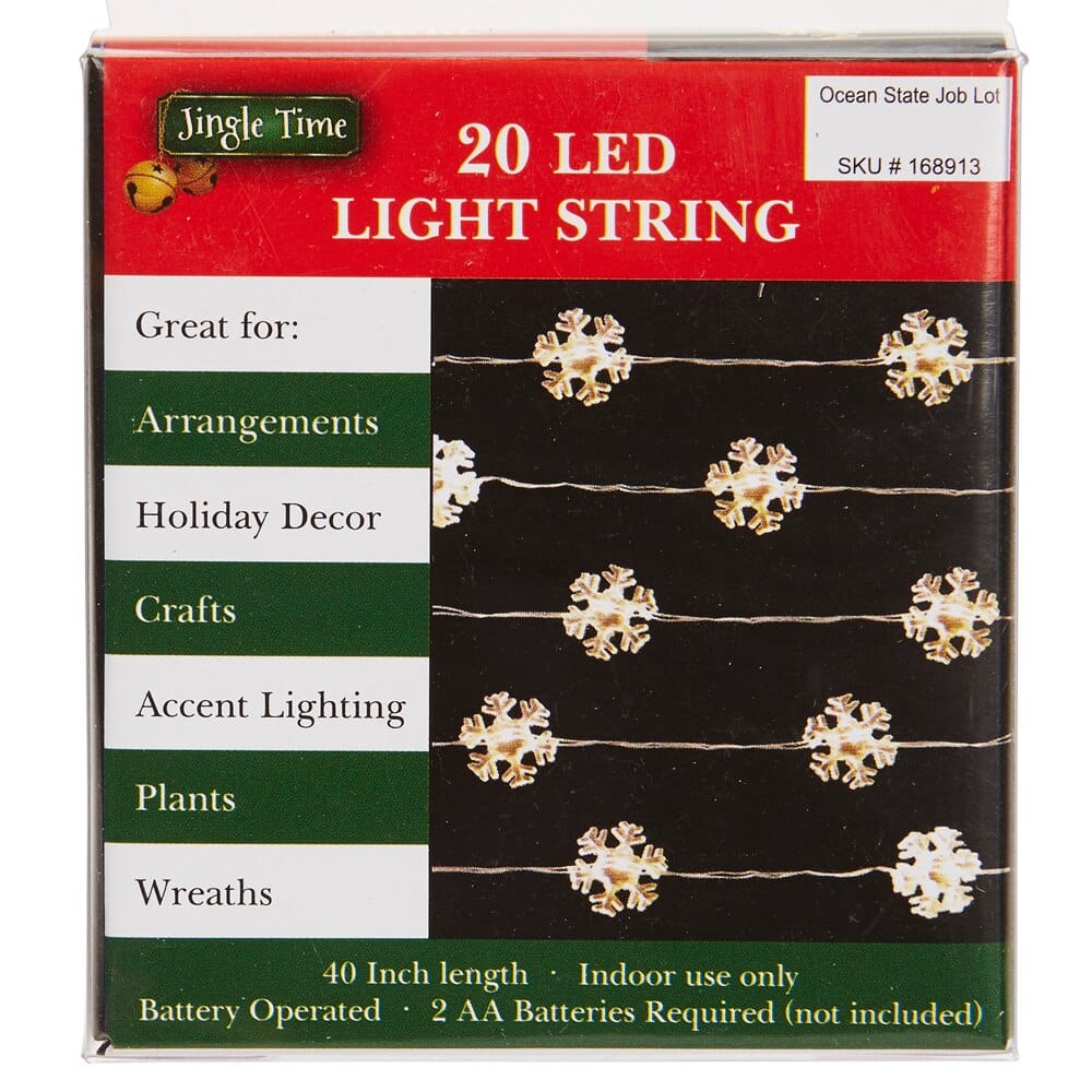 Jingle Time Set of 20 Battery Operated LED Christmas String Lights