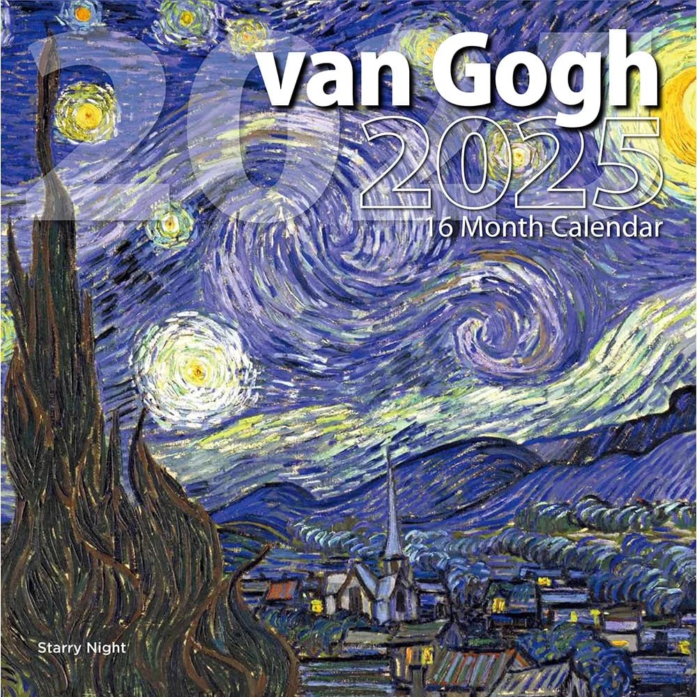 2025 van Gogh Themed 16 Month Wall Calendar, 12"