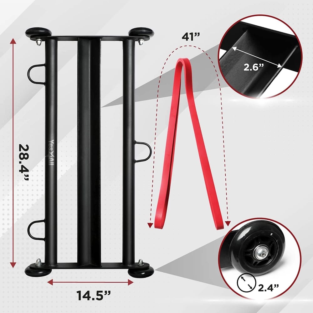 Yes4All Glute Hamstring Glider With Resistance Band
