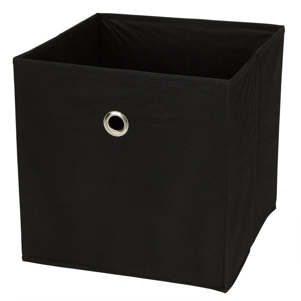 West Bay Black Fabric Storage Cube