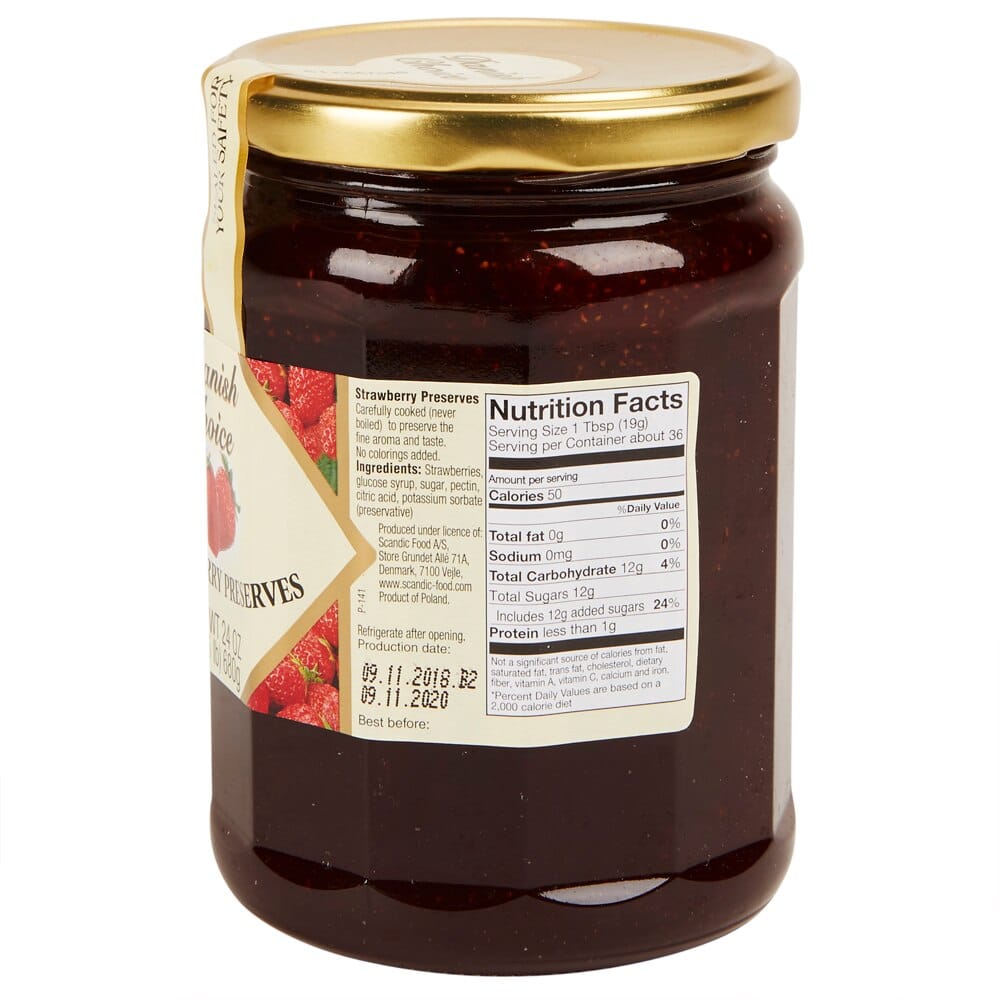 Danish Choice Strawberry Preserve, 24 oz