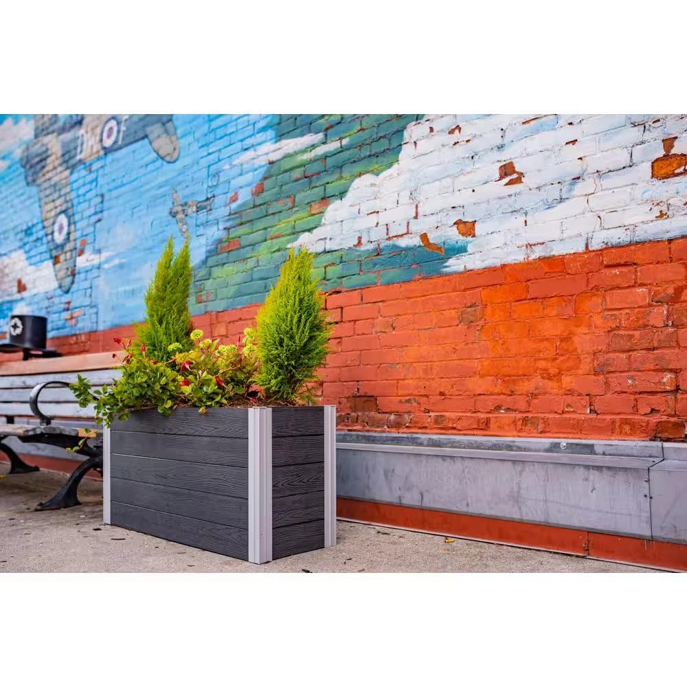 Vita Urbana 39 " Small Vinyl Planter, Gray