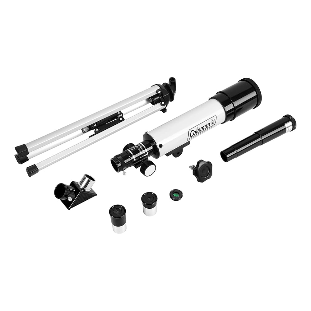 Coleman 360x50 Refractor Telescope Kit with Heavy-Duty Carrying Case, White