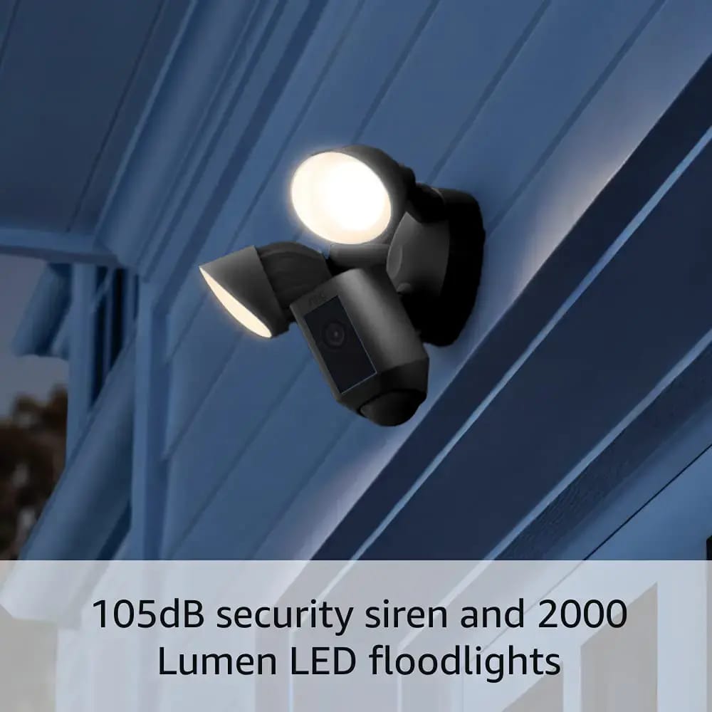 Ring Floodlight Cam Wired Plus, Black