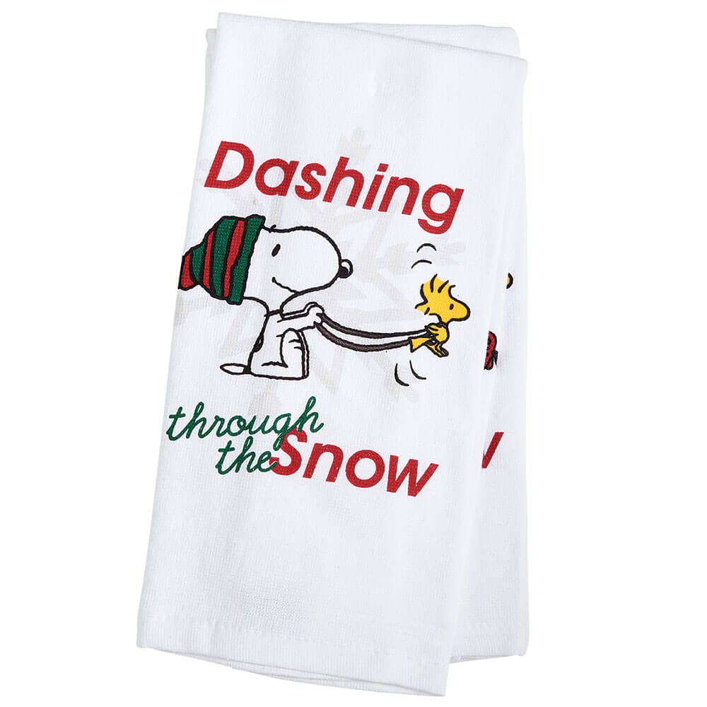 Peanuts Christmas Cotton Kitchen Towels, 2-Count