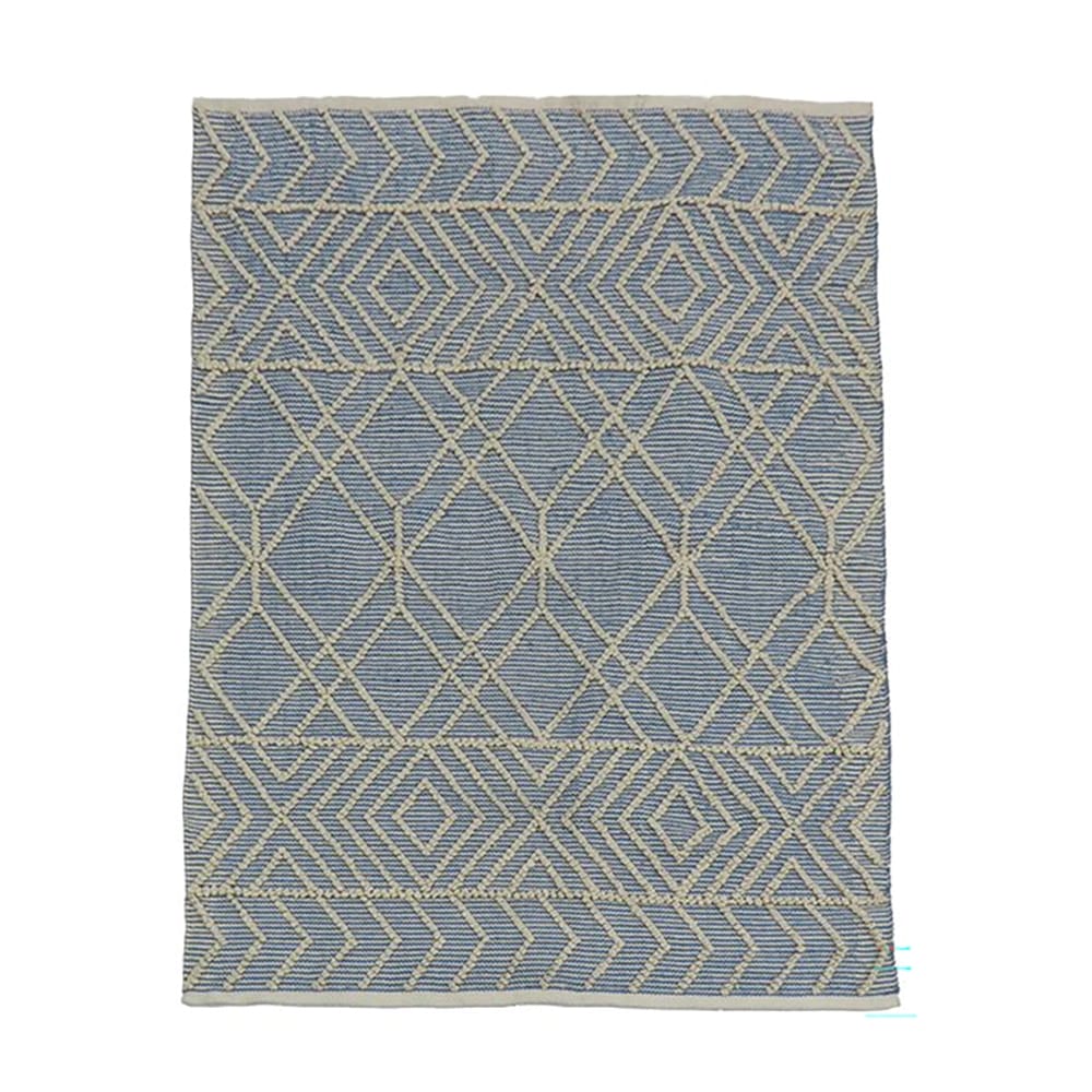 Hand Woven Polyester Indoor/Outdoor Rug, Cloud, 5' x 7'