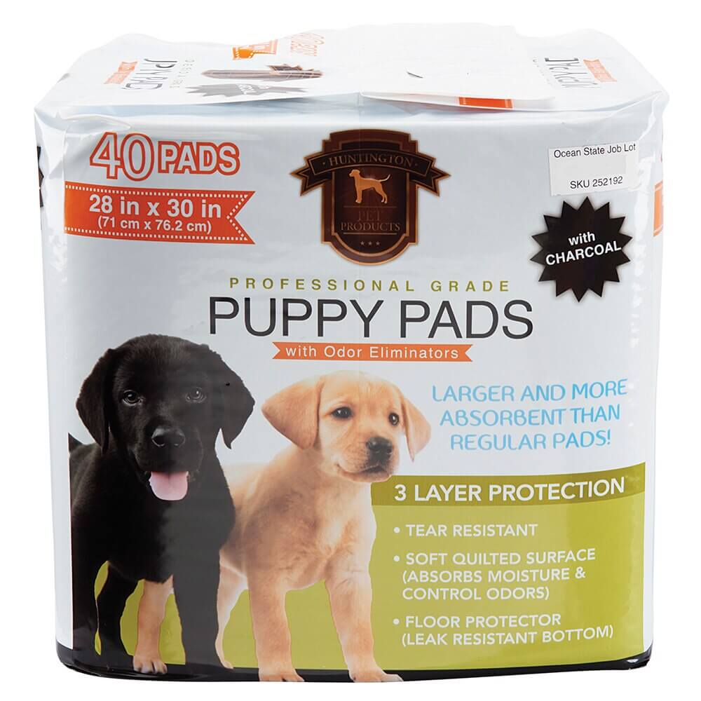 Huntington Pet Products Professional Grade 28" x 30" Puppy Pads with Odor Eliminators, 40 Count