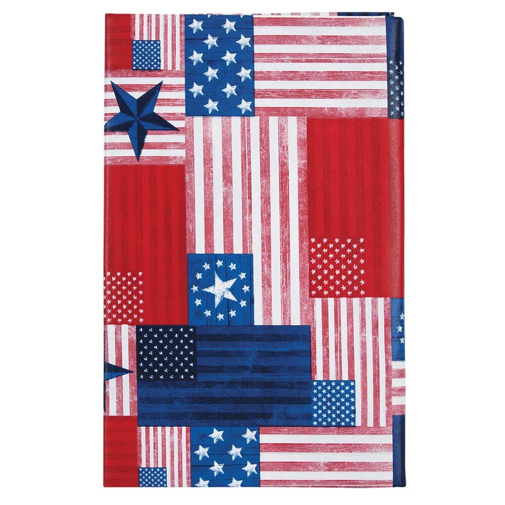 Americana Vinyl Tablecloth with Flannel Backing