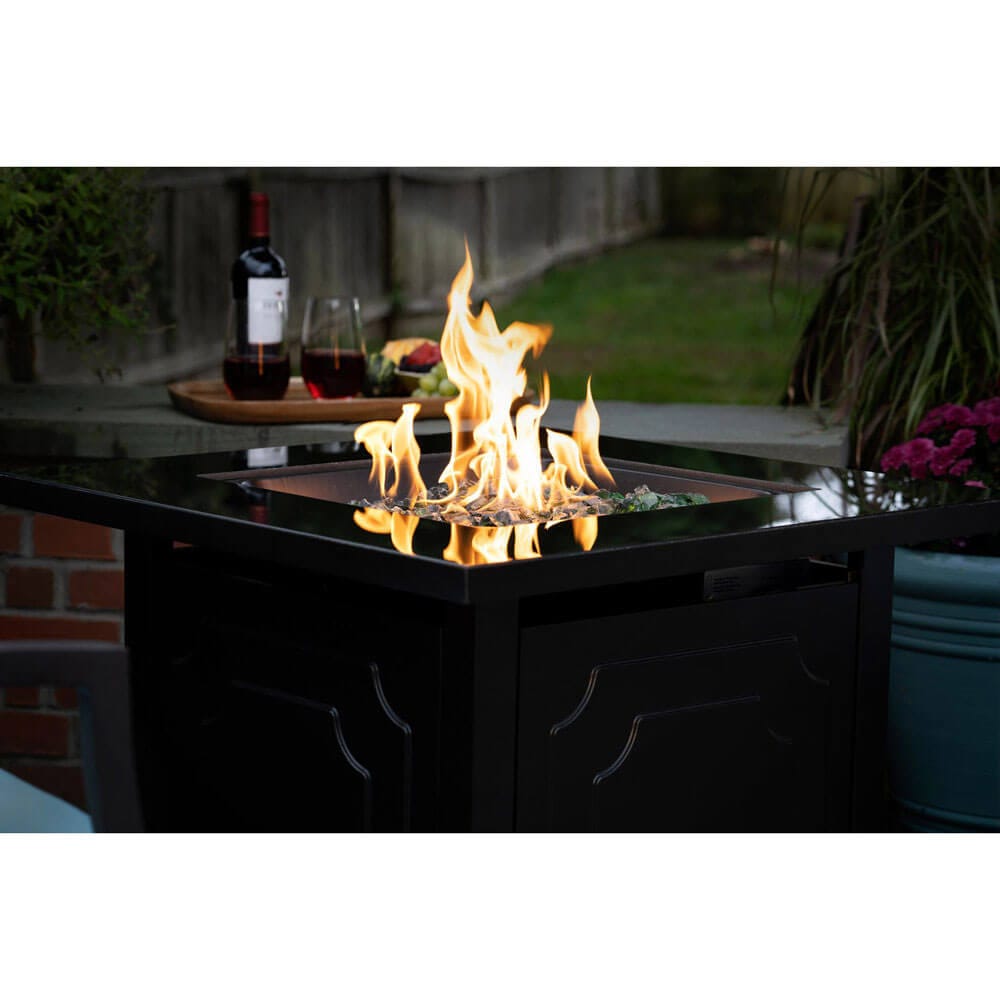 Endless Summer 30" Outdoor Propane Gas Fire Pit, 30,000 BTU, Green Fireglass