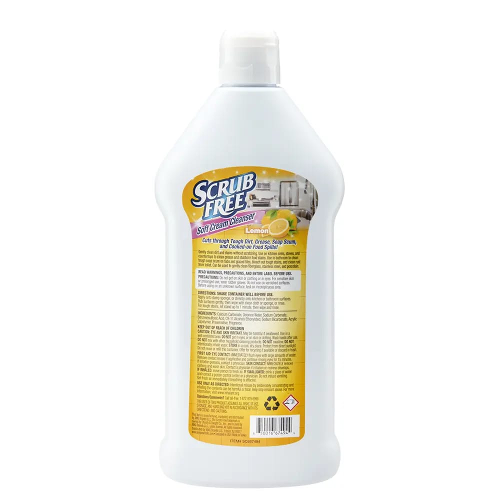 Scrub Free Lemon Scent Soft Cream Cleanser, 15 oz