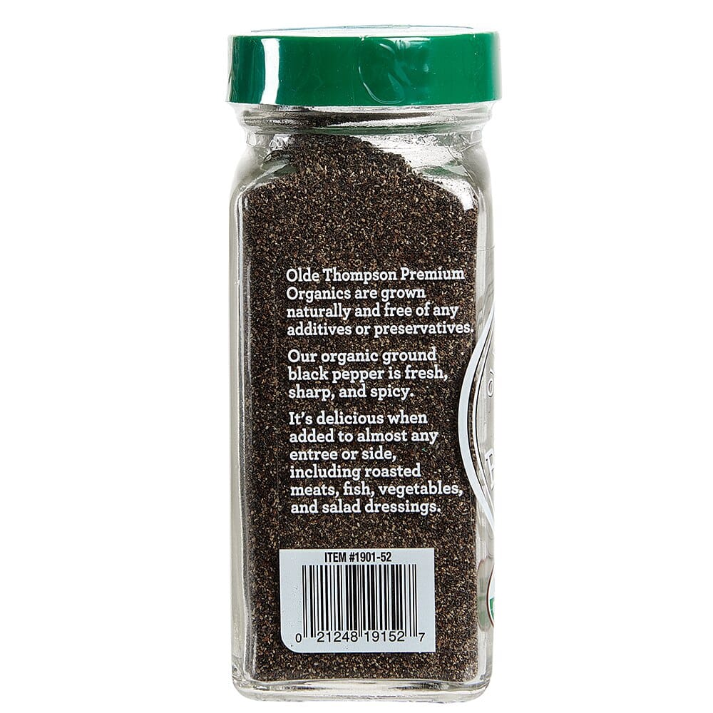 Olde Thompson Organic Ground Black Pepper, 1.7 oz