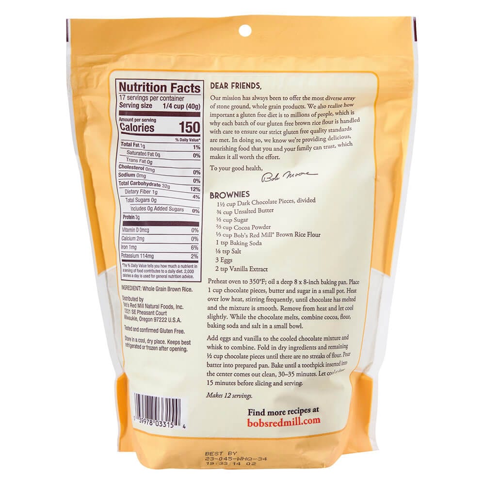 Bob's Red Mill Whole Grain Brown Rice Flour, 24 oz