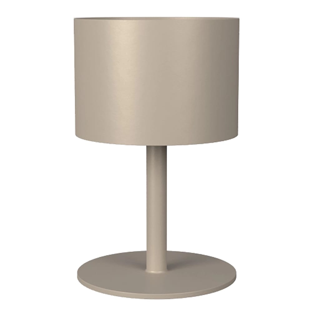 Maiori La Lampe Aluminum Pose Solar Table Lamp, Light Taupe