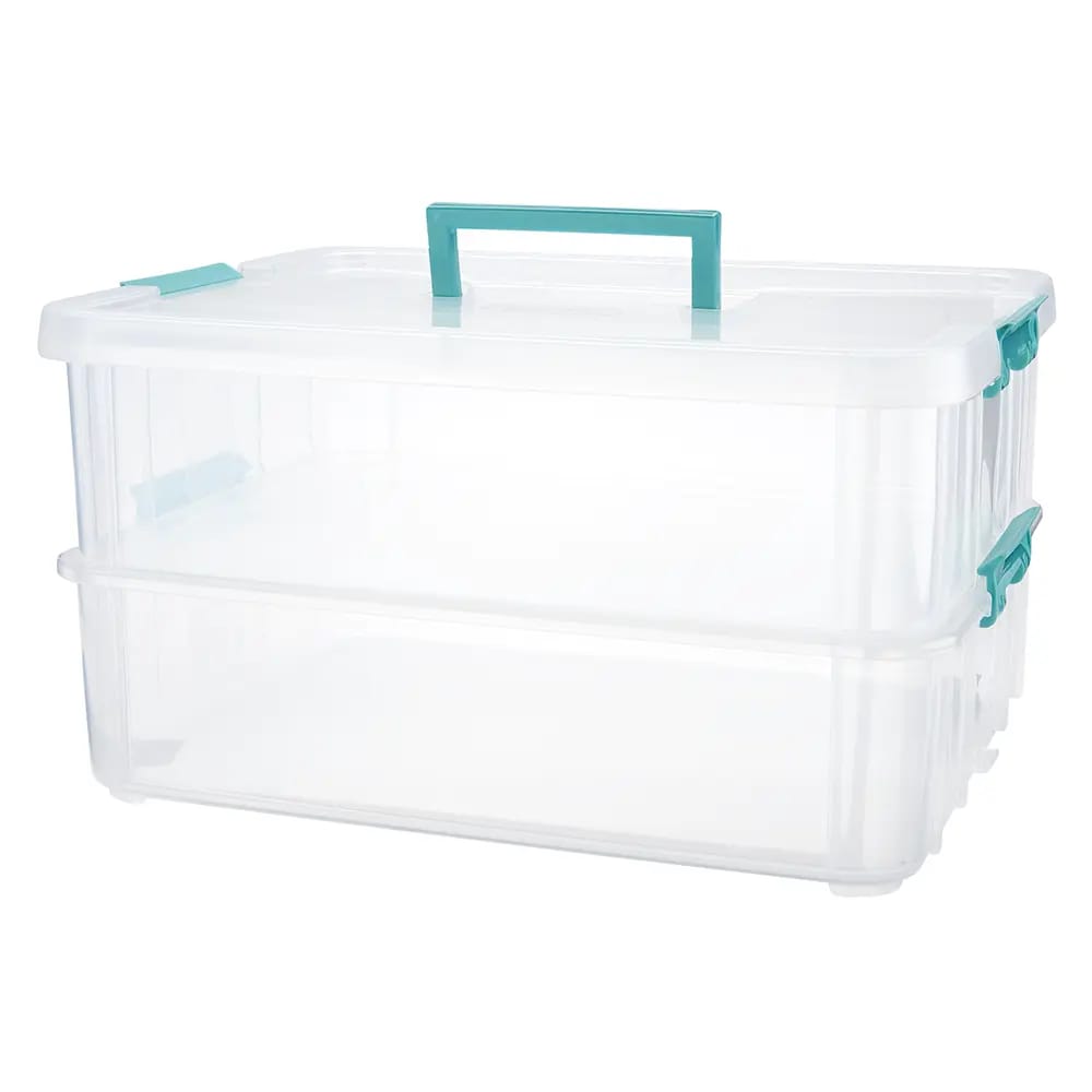 Sterilite Stack & Carry 2 Layer Handle Box