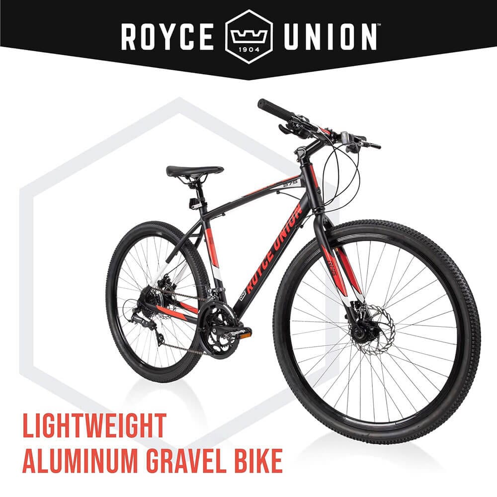 Royce Union RMG Lightweight Aluminum Gravel Bike, 19" Frame, Sport Black