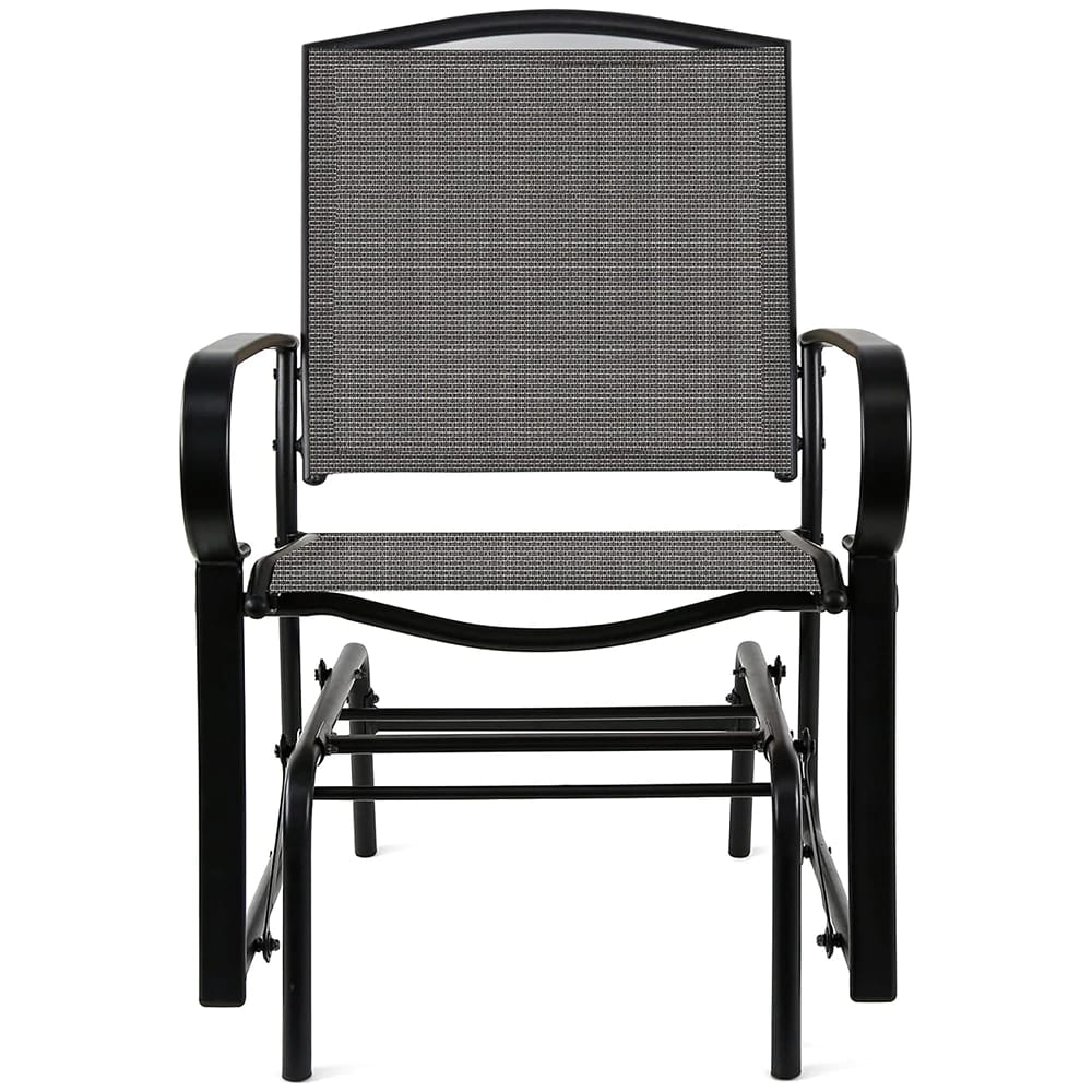 Outdoor Patio Glider Chairs, Black, Set of 2