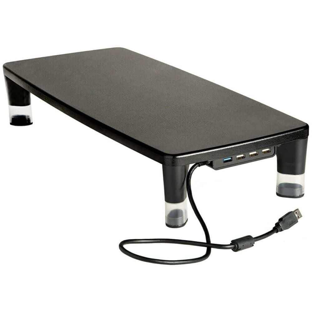 3M Adjustable Monitor Stand with 4-Port USB Hub