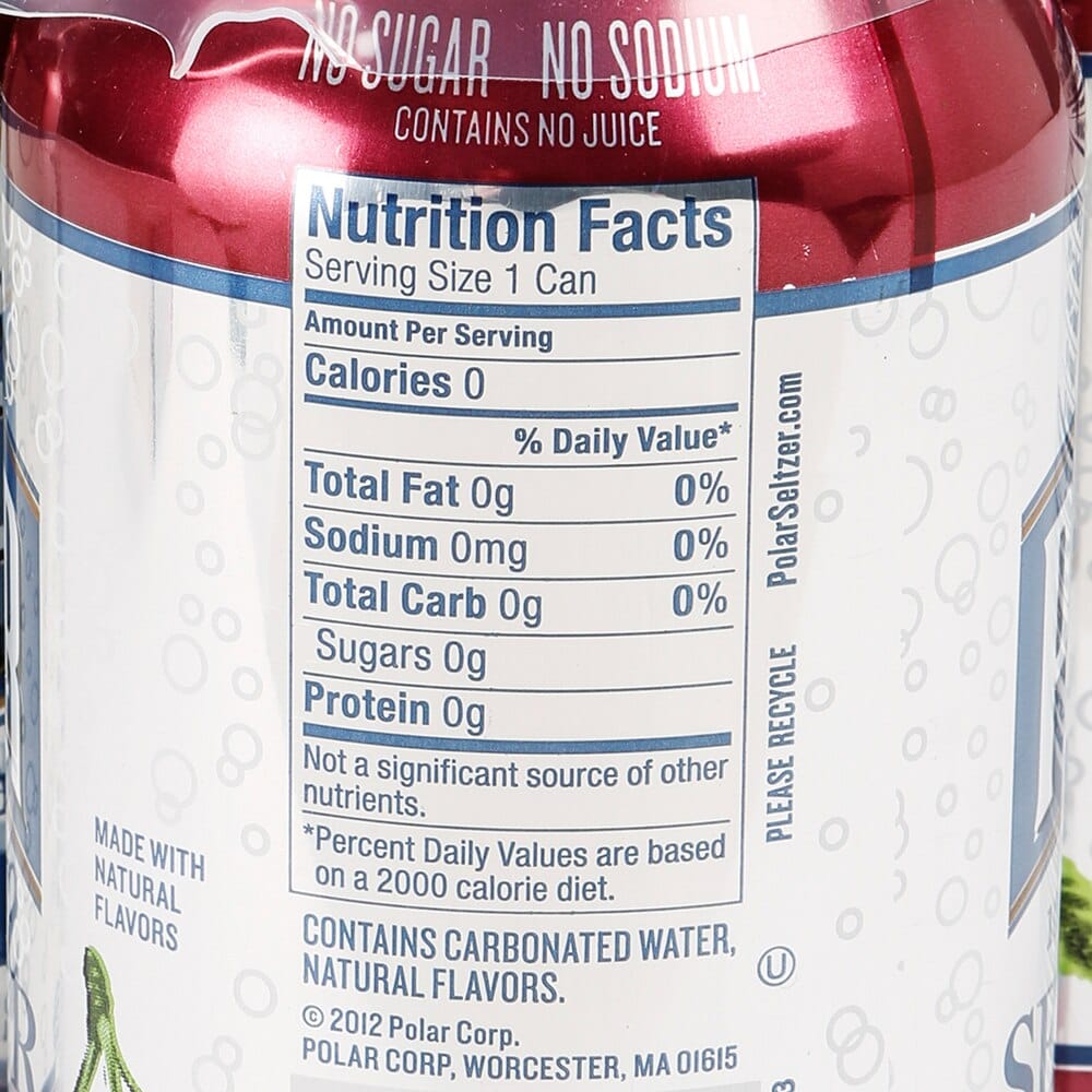 Polar Black Cherry Seltzer, 12 fl oz, 6 Count