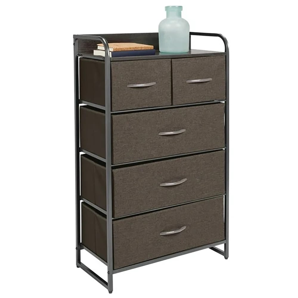 mDesign 5-Drawer Dresser, Charcoal/Graphite