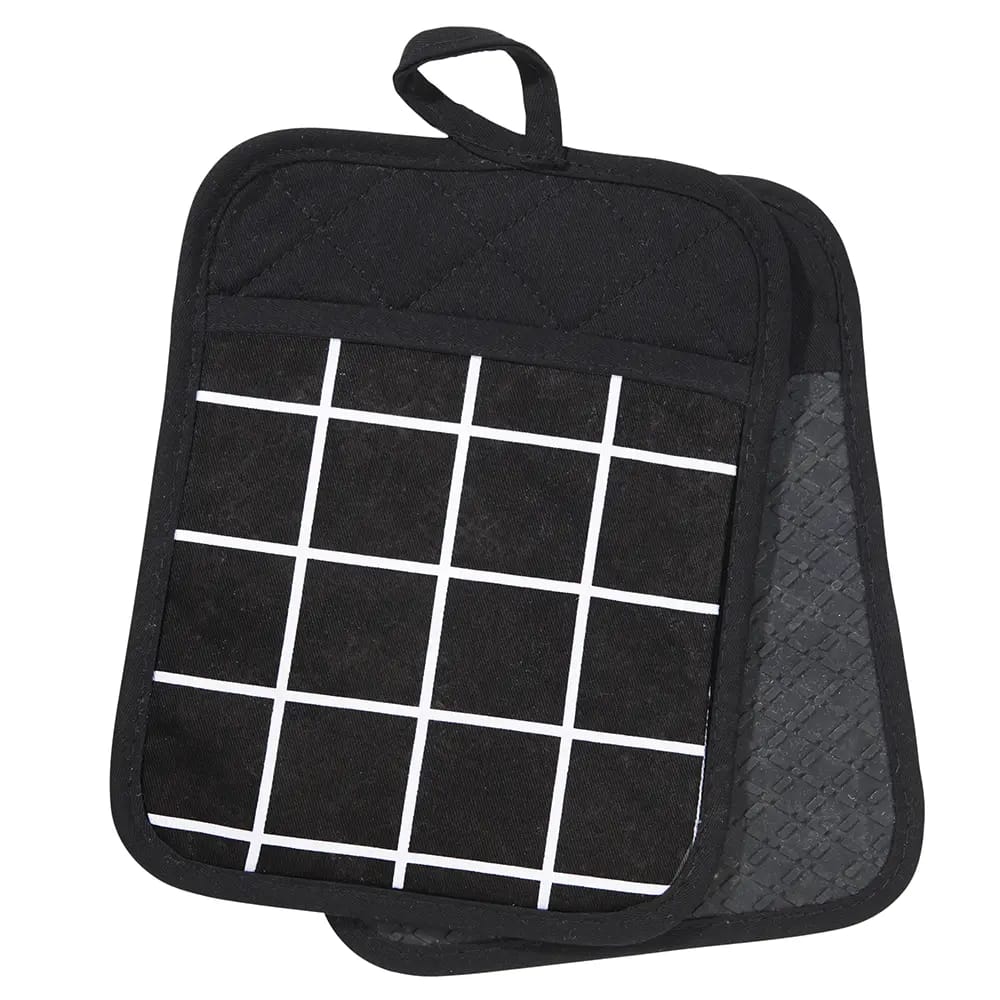 Silicone & Cotton Potholders, 2 pk.