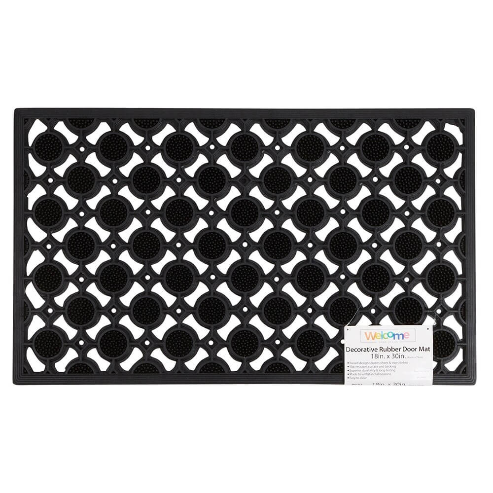 Decorative Rubber Doormat, 18" x 30"