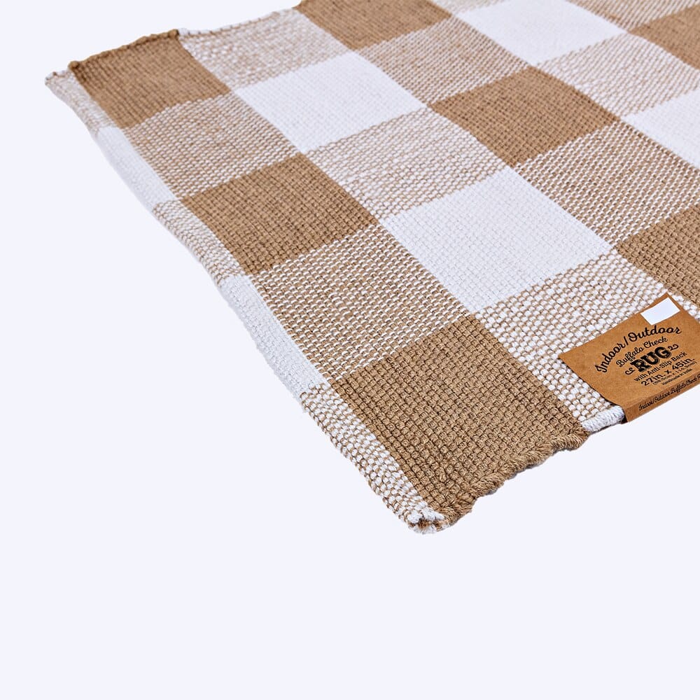 21"x60" Indoor and Outdoor Buffalo Check Rug