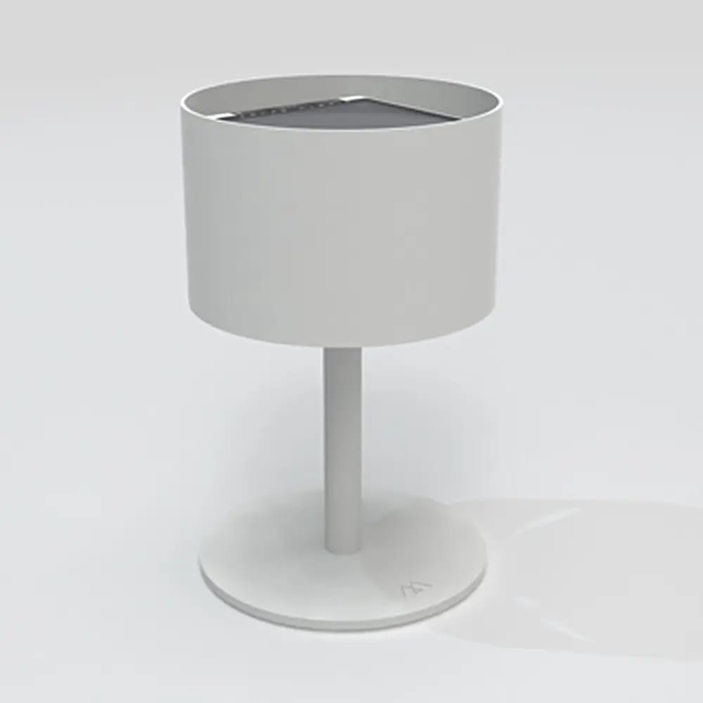 Maiori La Lampe Aluminum Pose Solar Table Lamp, Blanc