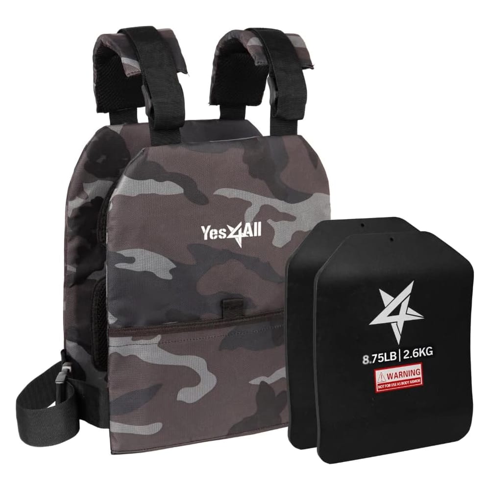 Yes4All Adjustable Weighted Vest With 2-8.75 lb Plates