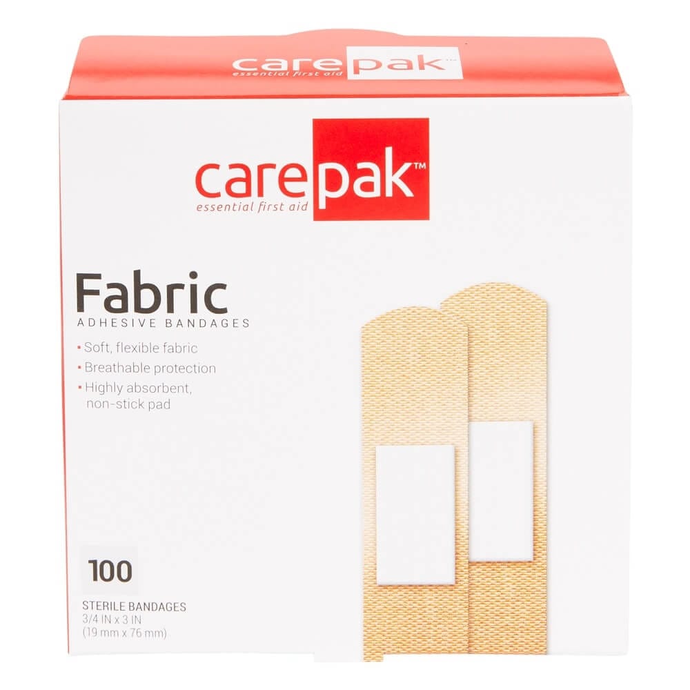 carepak Fabric Adhesive Sterile Bandages, 100 Count